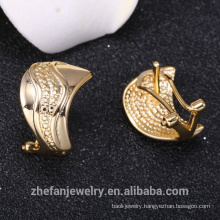 Overseas jewelry high quality saudi 14k gold jewelry earring